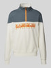 Napapijri Sweatshirt mit Stehkragen Modell 'SATURNIA' Offwhite