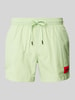 HUGO Regular Fit Badeshorts mit Label-Patch Modell 'DOMINICA' Apfel