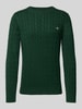 Gant Gebreide pullover met ronde hals Donkergroen