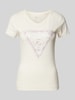 Guess T-Shirt mit Label-Print Modell 'PYTHON' Weiss