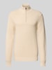 G-Star Raw Gebreide pullover met ribboorden Offwhite
