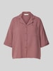 Only Boxy fit blouse met korte mouwen van zuiver katoen, model 'THYRA' Mauve