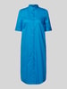Christian Berg Woman Selection Midi-jurk met opstaande kraag Blauw