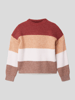 Only Strickpullover mit Streifenmuster Modell 'Sandy' Apfelgrün