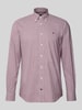 Tommy Hilfiger Regular fit zakelijk overhemd van puur katoen Bordeaux