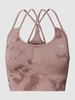 ICANIWILL Bustier in batiklook, model 'Define Seamless Tie Dye' Mauve 