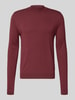 HUGO Regular fit gebreide pullover van viscosemix, model 'SAN MARC' Bordeaux