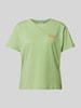 Jake*s Casual T-shirt met statementstitching Lichtgroen