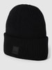 Marc O'Polo Denim Beanie mit Label-Detail Schwarz