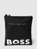 BOSS Schoudertas met labelprint, model 'CATCH' Zwart