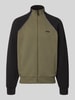BOSS Green Regular Fit Sweatjacke aus Baumwoll-Mix Dunkelgruen