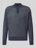 Jake*s Studio Men sweter o kroju regular fit z kołnierzykiem polo Szaroniebieski
