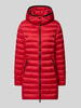 Fuchs Schmitt Regular fit gewatteerde lange jas met capuchon Rood