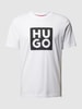 HUGO T-Shirt mit Label-Print Modell 'Daltor' Weiß