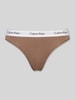 Calvin Klein Underwear String aus Baumwoll-Modal-Mix Hellbraun