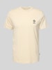 Blend T-Shirt mit Motiv- und Statement-Stitching Modell 'JANUS' Sand