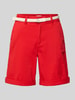 s.Oliver RED LABEL Regular fit korte chino met gevlochten riem Rood