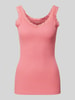 Christian Berg Woman Tanktop mit Spitzenbesatz Rosa