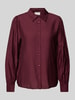 ICHI Regular fit blouse met platte kraag, model 'KARLANI' Bordeaux