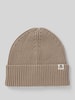 Marc O'Polo Czapka beanie z czystej bawełny z brzegiem Szarobrązowy melanż