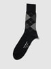 Burlington Socken mit Karomuster Modell 'MANCHESTER' Black