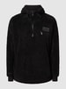 CARLO COLUCCI Hoodie aus Teddyfell Schwarz