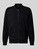 BOSS Green Relaxed Fit Strickjacke aus Viskose-Mix Modell 'HOLE' Black
