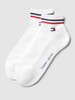 Tommy Jeans Sneakersokken met labelprint in een set van 2 paar, model 'Iconic' Wit