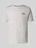 Alpha Industries T-shirt z nadrukiem z logo Jasnoszary