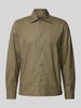 Marc O'Polo Loose Fit Overshirt aus Baumwoll-Leinen-Mix Oliv