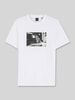 BOSS Orange męski t-shirt o kroju regular fit z czystej bawełny Biały