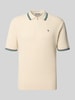 REVIEW Slim Fit Poloshirt in Strick-Optik Ecru