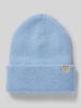 Barts Beanie met labeldetail, model 'KINABALU' Lichtblauw