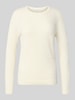 Christian Berg Woman Strickpullover mit Zopfmuster Offwhite