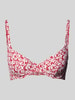 Esprit Bikinitop met all-over bloemenprint, model 'CALUSA BEACH' Rood