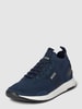 BOSS Sneakers van leermix, model 'Titanium' Marineblauw