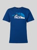 The North Face T-Shirt mit Label-Print Modell 'MOUNTAIN LINE' Dunkelblau