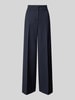 Weekend Max Mara Flared wollen broek met persplooien, model 'VISIVO' Marineblauw