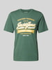 Jack & Jones T-Shirt mit Label-Print Dunkelgruen Melange