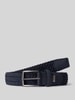 MONTI Riem in vlechtlook met leer model 'Havanna' Marineblauw