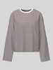 ONLY Relaxed Fit Langarmshirt aus reiner Baumwolle Modell 'FREJA' Schoko Melange