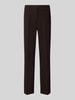 CAMBIO Regular Fit Schmale Hose mit Viskose-Baumwoll-Anteil Modell 'FARAH' Dunkelbraun