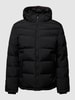 Tom Tailor Steppjacke in unifarbenem Design mit Label-Details Black