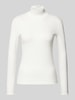 Marc Cain Shirt met lange mouwen en opstaande kraag Offwhite