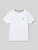 Lacoste T-shirt met logostitching Wit