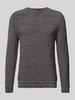 Superdry Sweter z dzianiny z prążkowanymi wykończeniami Ciemnoszary