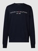 Tommy Hilfiger Sweatshirt mit Logo-Stitching Modell 'TOMMY LOGO SWEAT' Marineblau