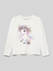 Name It Longsleeve mit geripptem Rundhalsausschnitt Modell 'NAIA' Ecru