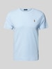 Polo Ralph Lauren T-shirt met labelstitching Lichtblauw