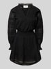 Neo Noir Minikleid mit V-Ausschnitt Modell 'Aran' Black